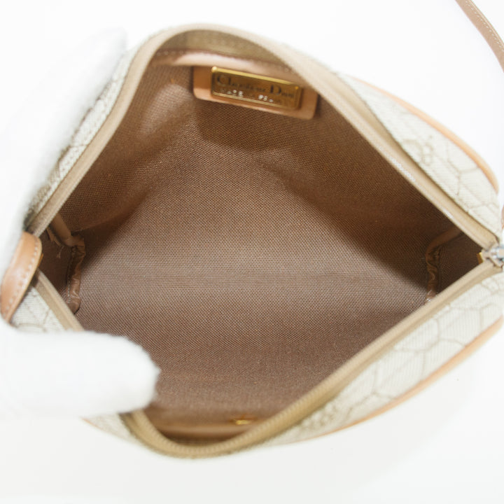 Christian Dior Honeycomb Shoulder Bag PVC Beige x Brown #8525