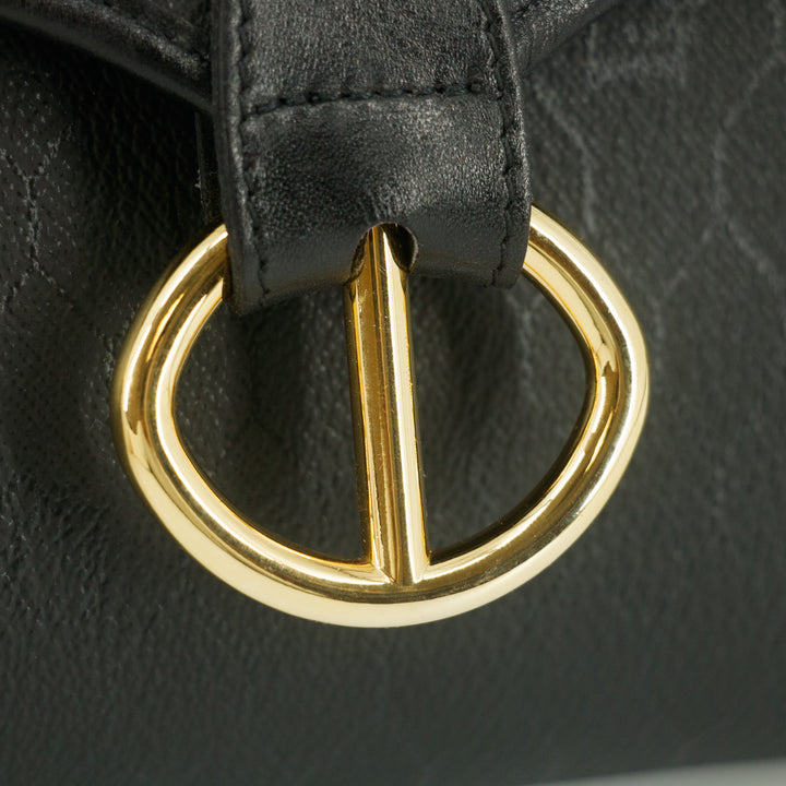Christian Dior Black Honeycomb PVC Crossbody Bag #8571
