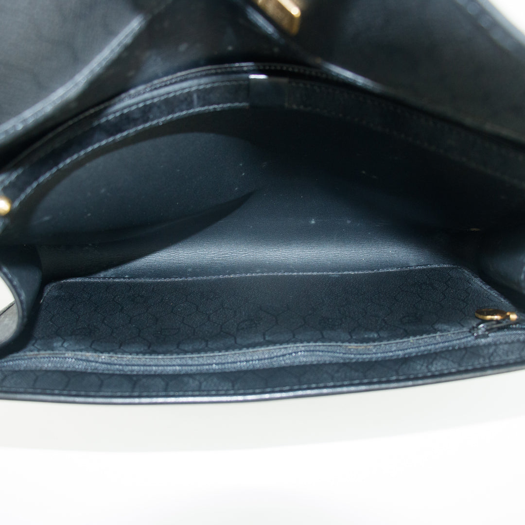 Christian Dior Black Honeycomb PVC Crossbody Bag #8571