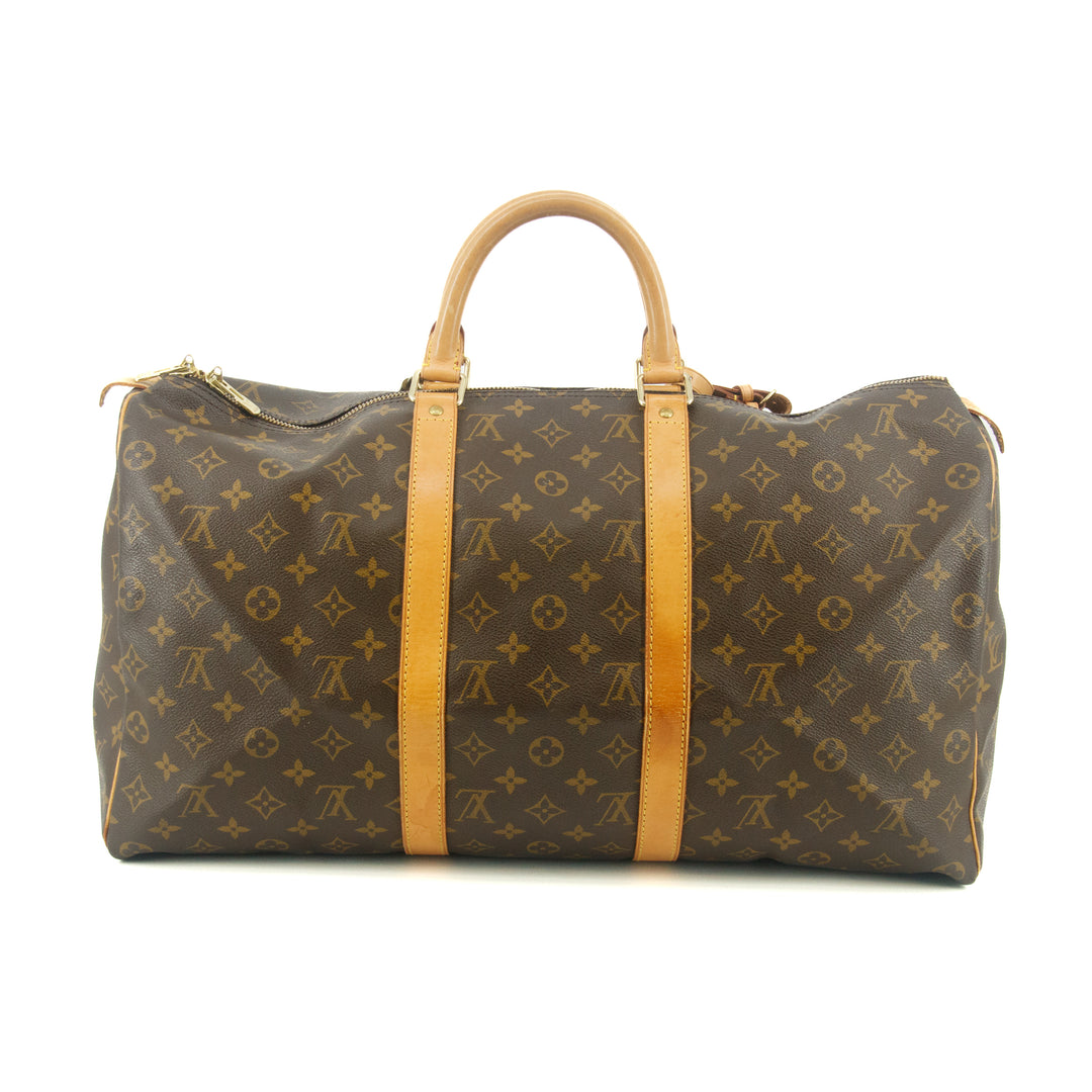 Louis Vuitton Mongoram Canvas Brown Keepall Boston Bag #8925