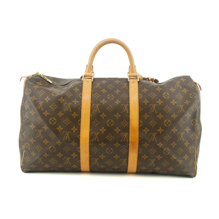Louis Vuitton Mongoram Canvas Brown Keepall Boston Bag #8925