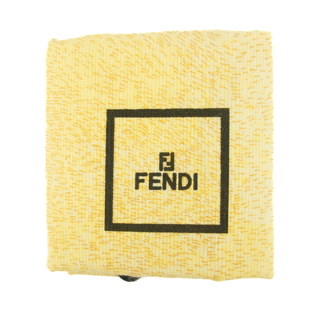 Fendi Shoulder Bag Zucchino Canvas Leather Black #9207