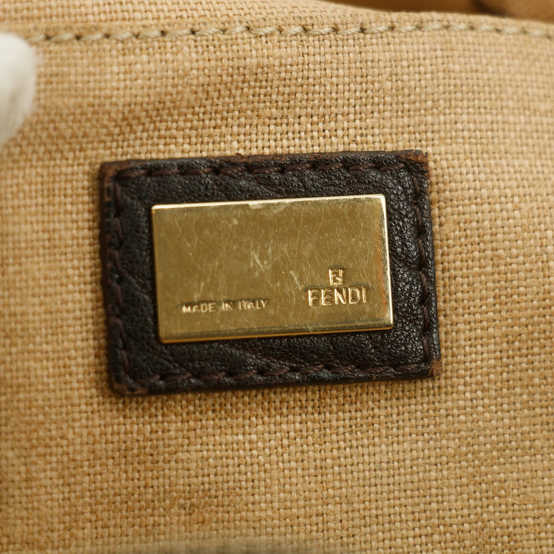 Fendi Brown Zucca Spy Canvas FF Tote Bag #9216