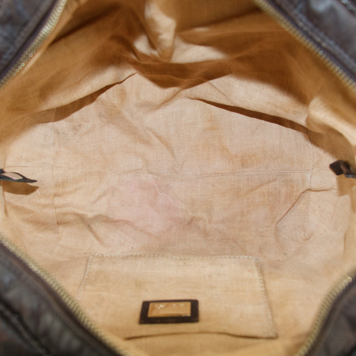 Fendi Brown Zucca Spy Canvas FF Tote Bag #9216