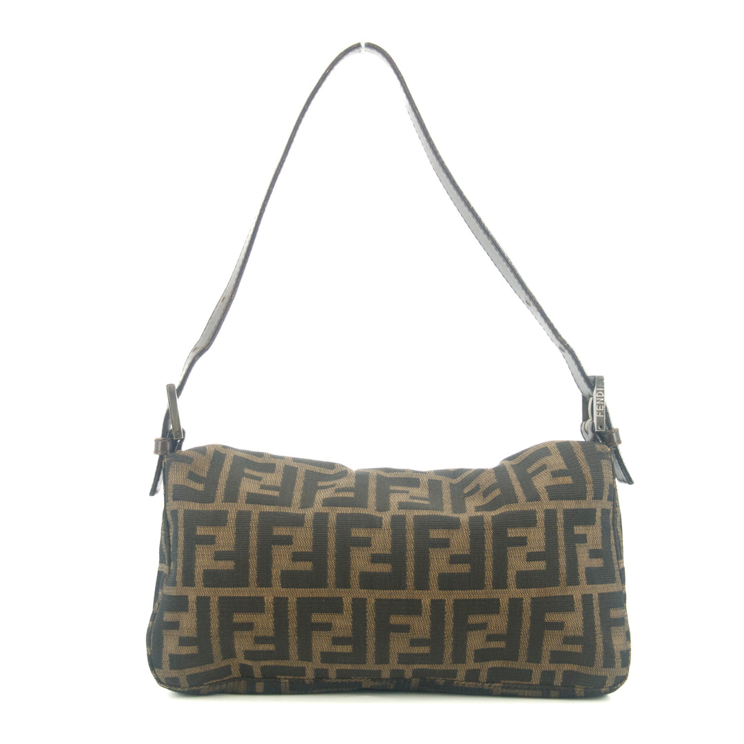 Fendi Brown Baguette Zucca Canvas Shoulder Bag #9217