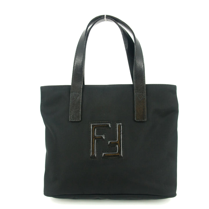Fendi Black Nylon x Leather Shoulder Bag #9239
