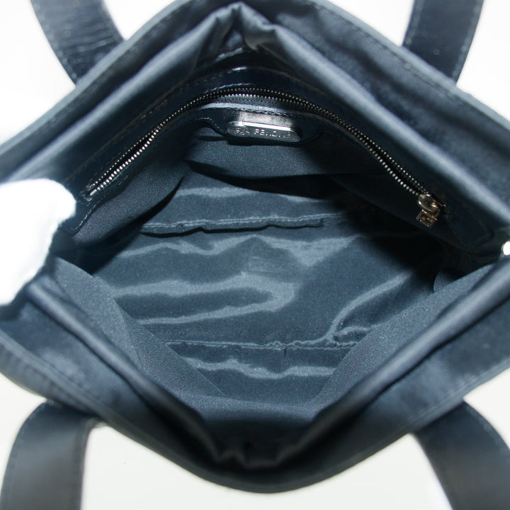 Fendi Black Nylon x Leather Shoulder Bag #9239