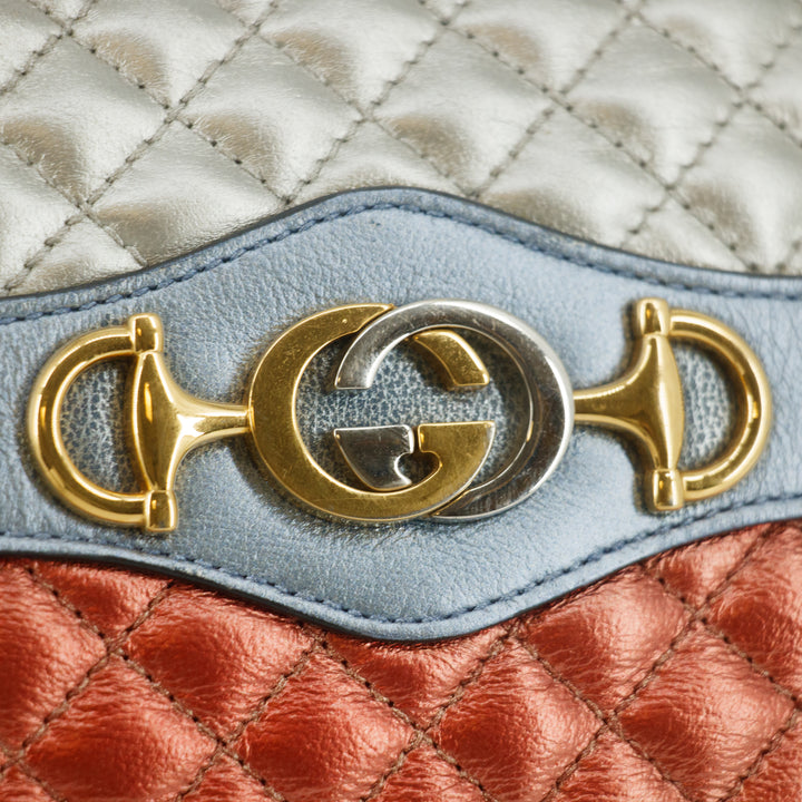 Gucci Multicolor Leather Blue x Red Crossbody Bag #9265