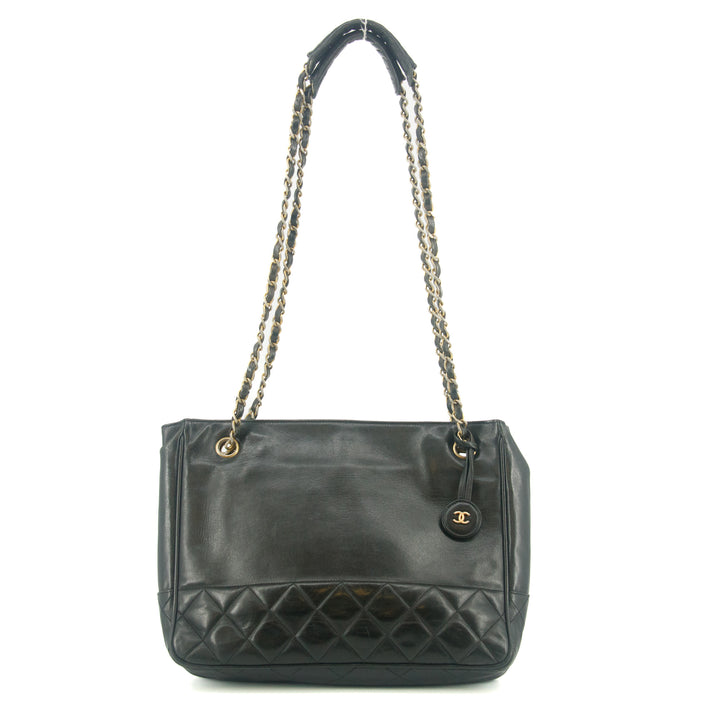 Chanel Lambskin Quilted Black Chain Shoulder Bag #9311