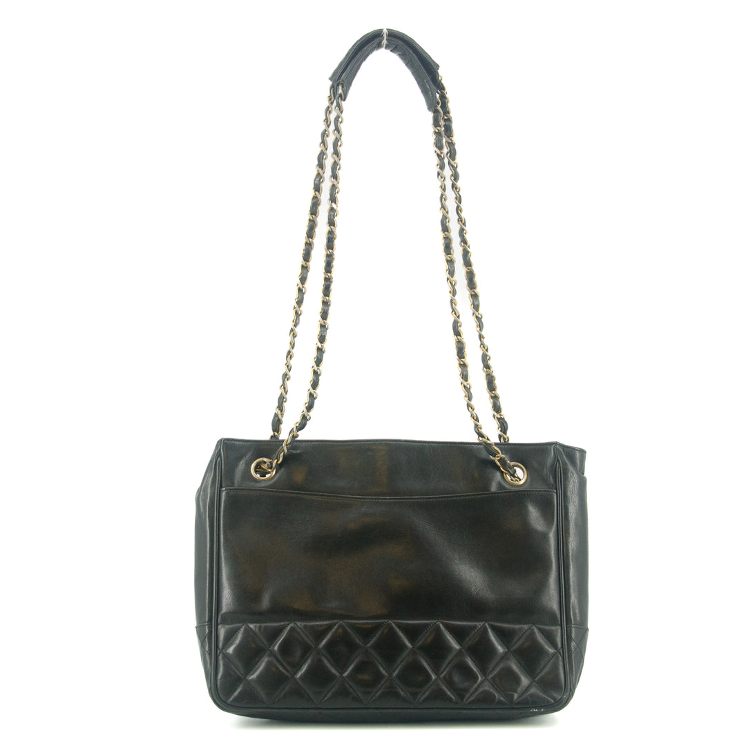 Chanel Lambskin Quilted Black Chain Shoulder Bag #9311