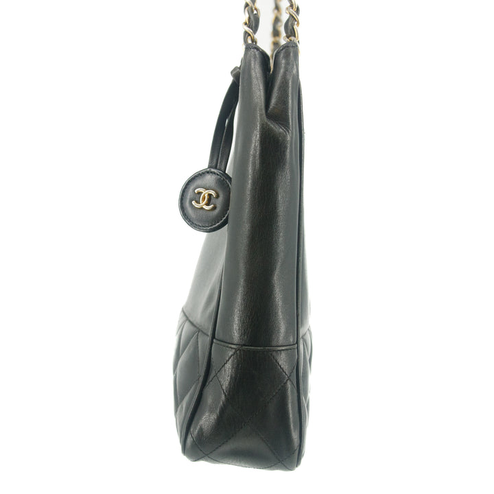 Chanel Lambskin Quilted Black Chain Shoulder Bag #9311