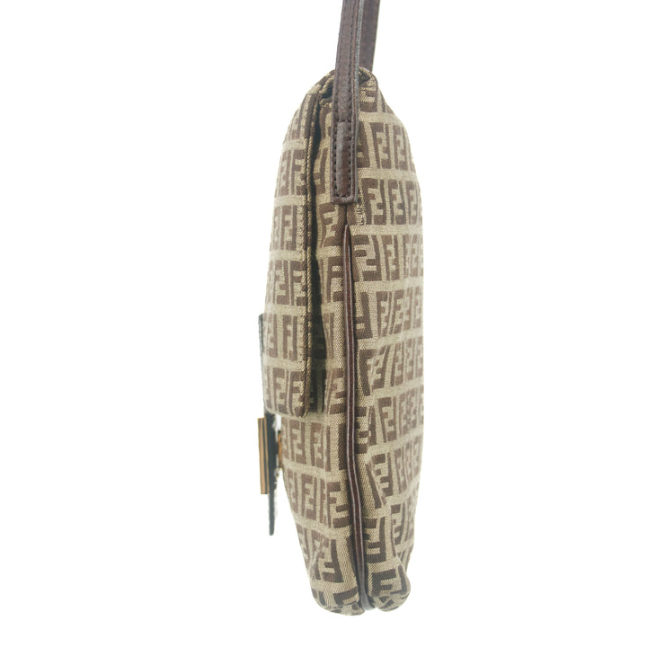 Fendi Mamma Bucket Zucchino Beige G Hardware Shoulder Bag #9313