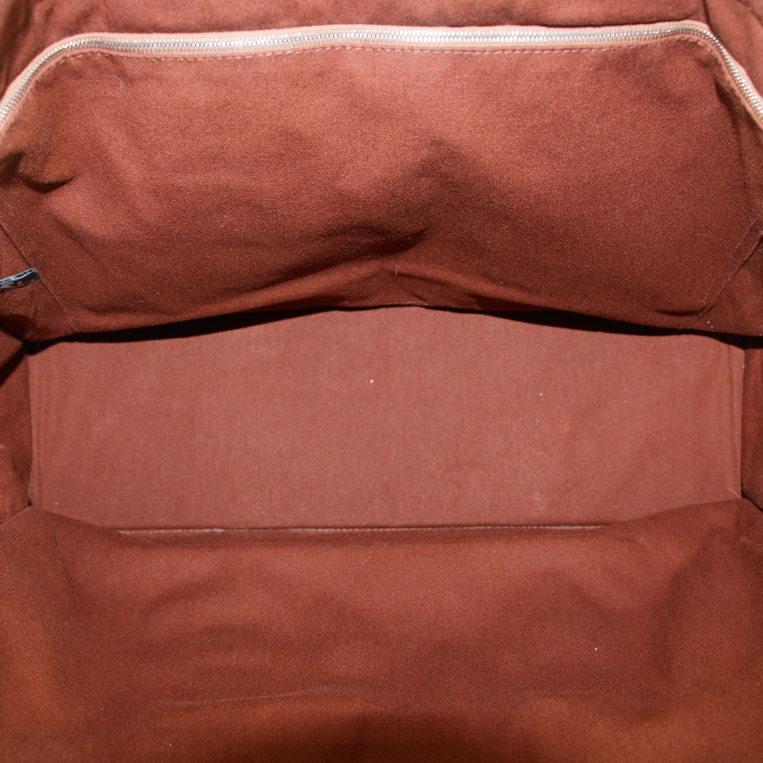 Hermes Burnt Orange Canvas Airline GM Tote Bag #9350