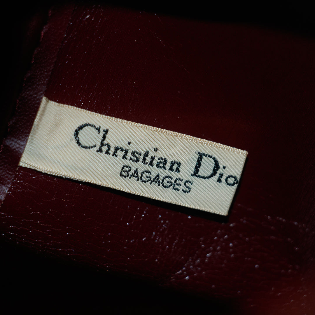 Christian Dior Trotter Oblique Canvas Boston Bag Red #9377