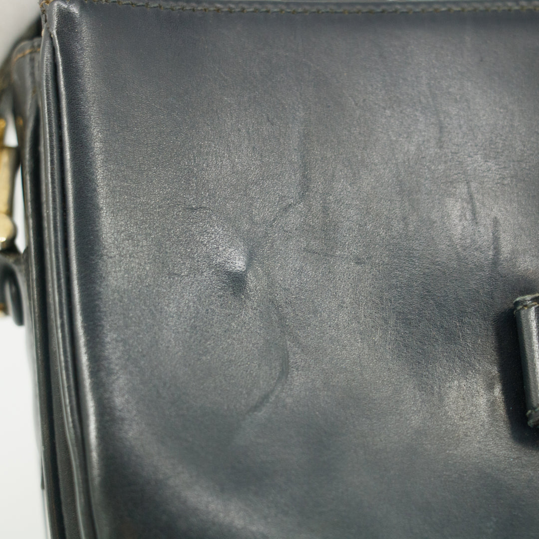 Celine Vintage Black Leather Shoulder Bag #9396