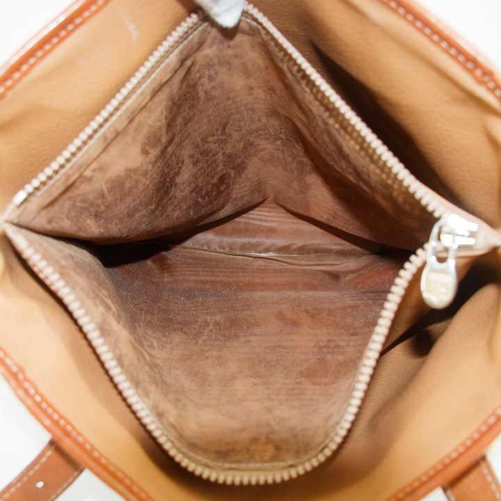 Celine Brown Macadam PVC x Leather Shoulder Bag #9412