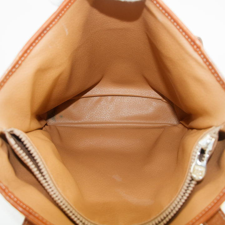 Celine Brown Macadam PVC x Leather Shoulder Bag #9412