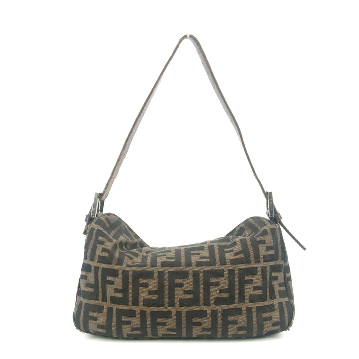 Fendi Zucca Mamma Bucket Baguette Leather Handbag Tote #9419