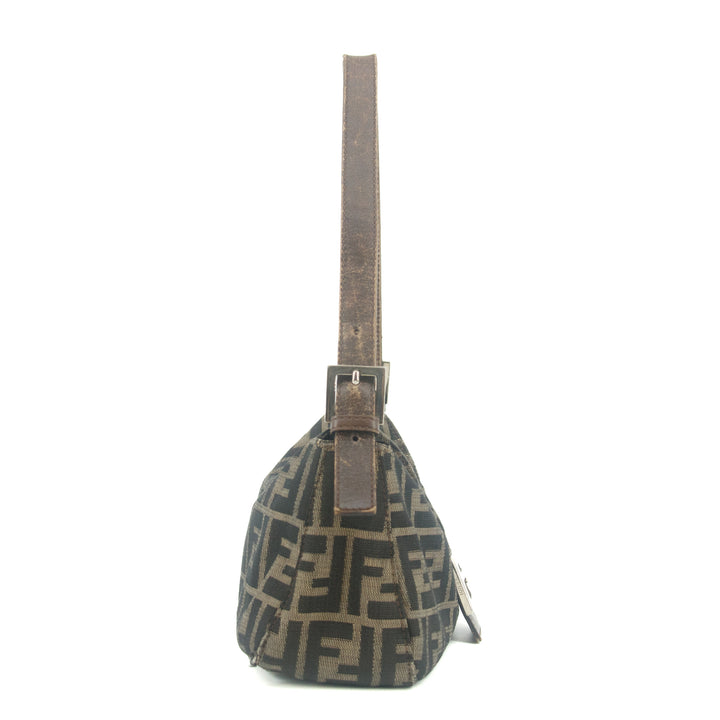 Fendi Zucca Mamma Bucket Baguette Leather Handbag Tote #9419