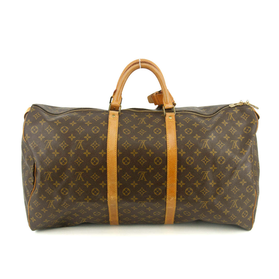 Louis Vuitton Monogram Canvas Brown Keepall Boston Bag #9432