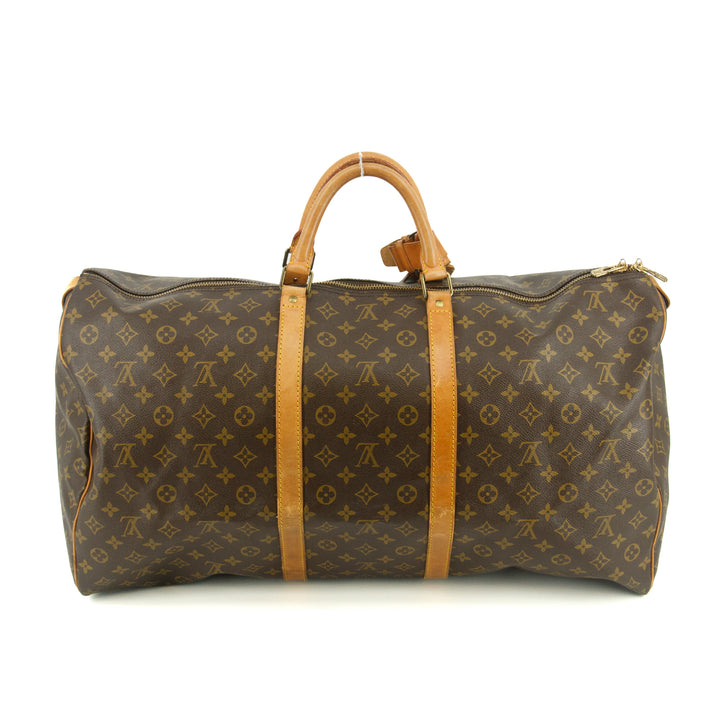 Louis Vuitton Monogram Canvas Brown Keepall Boston Bag #9432