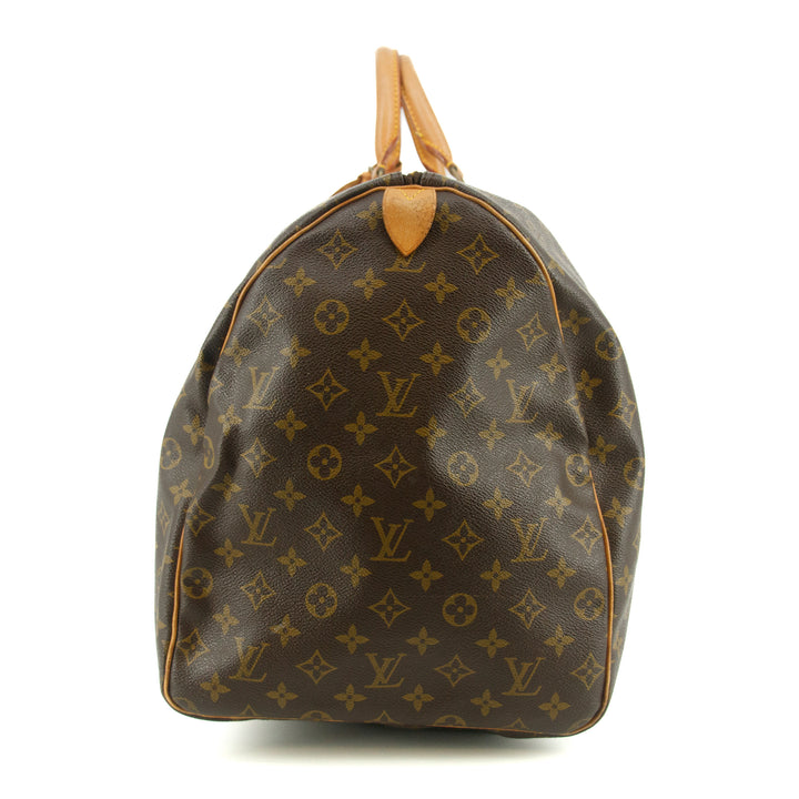 Louis Vuitton Monogram Canvas Brown Keepall Boston Bag #9432