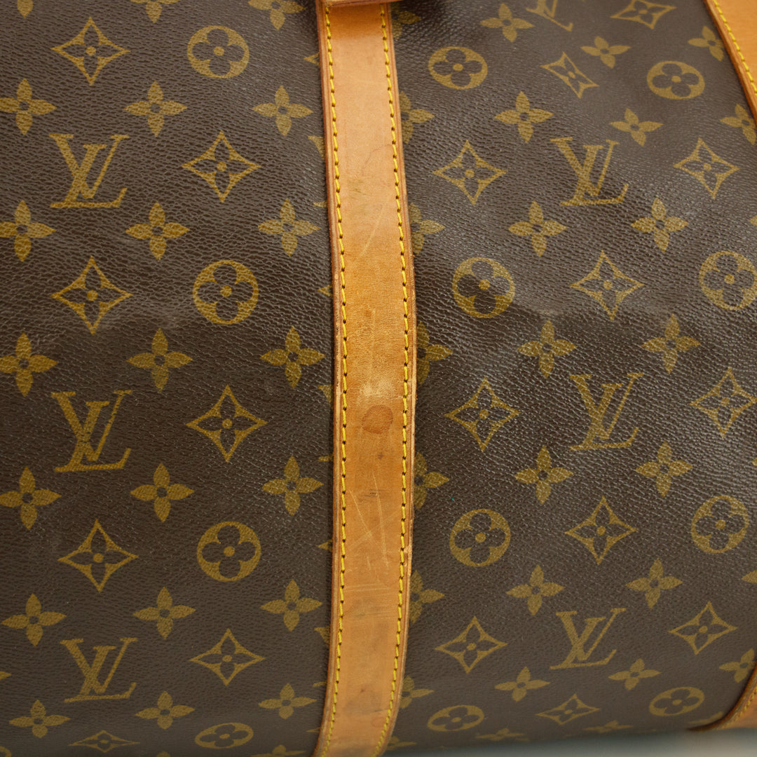 Louis Vuitton Monogram Canvas Brown Keepall Boston Bag #9432