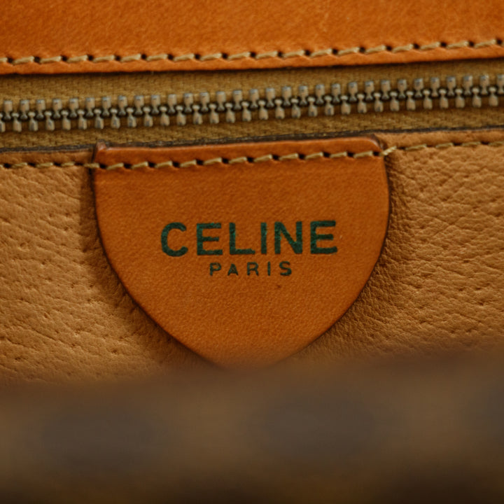 Celine Macadam Brown PVC x Leather One Handle Tote Bag #9448