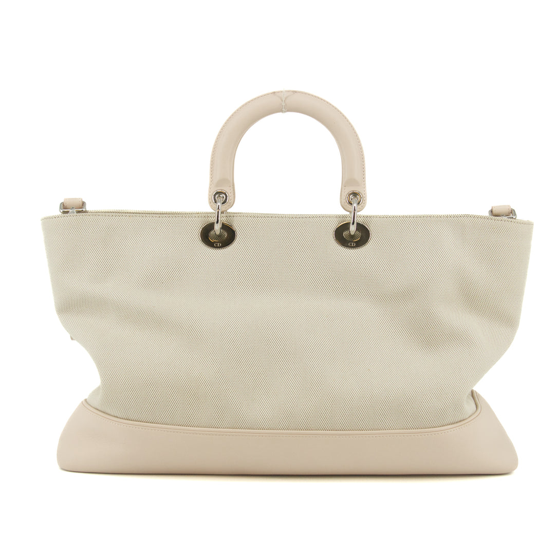 Christian Dior Ivory Canvas x Leather 2WAY Tote Bag #9994