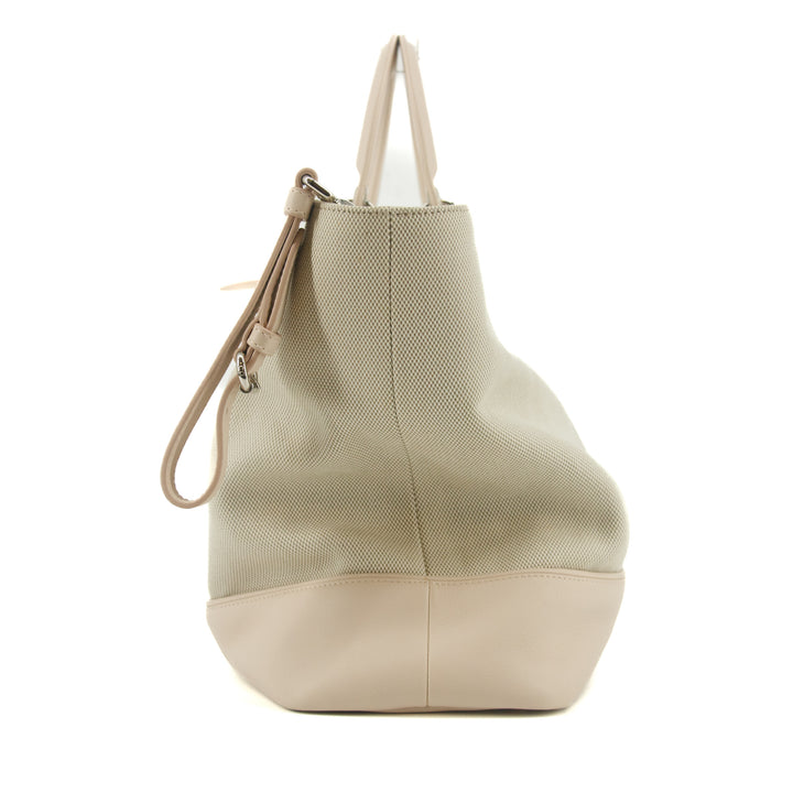 Christian Dior Ivory Canvas x Leather 2WAY Tote Bag #9994
