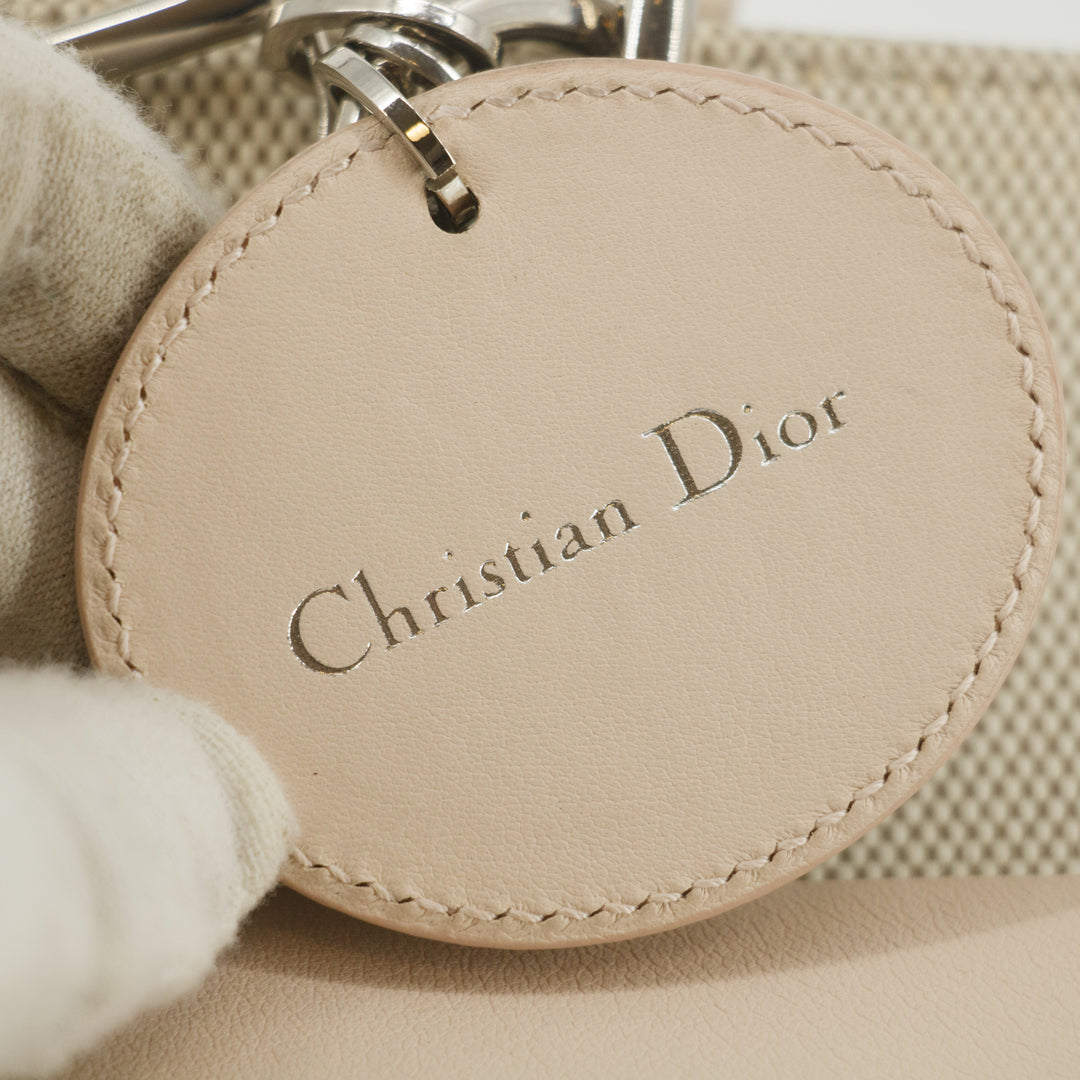 Christian Dior Ivory Canvas x Leather 2WAY Tote Bag #9994