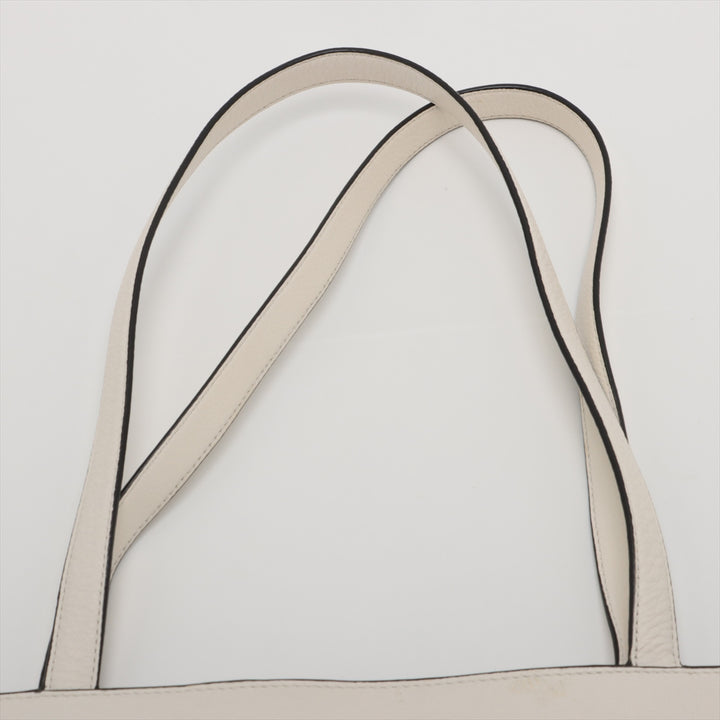 Prada Vitello Phenix Leather Tote Bag Bianco