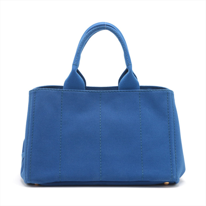 Prada Canapa Logo Tote Blue Medium #2503