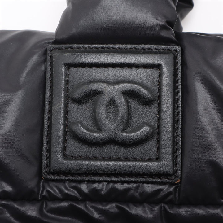 Chanel Coco Cocoon Nylon Hand bag Black Silver Metal Fittings 13 Series #2594