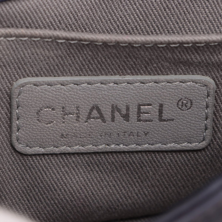 Chanel Boy 20 Small Purple Velvet Chain Shoulder Bag Purple Gunmetal Fittings 17 Series #3748