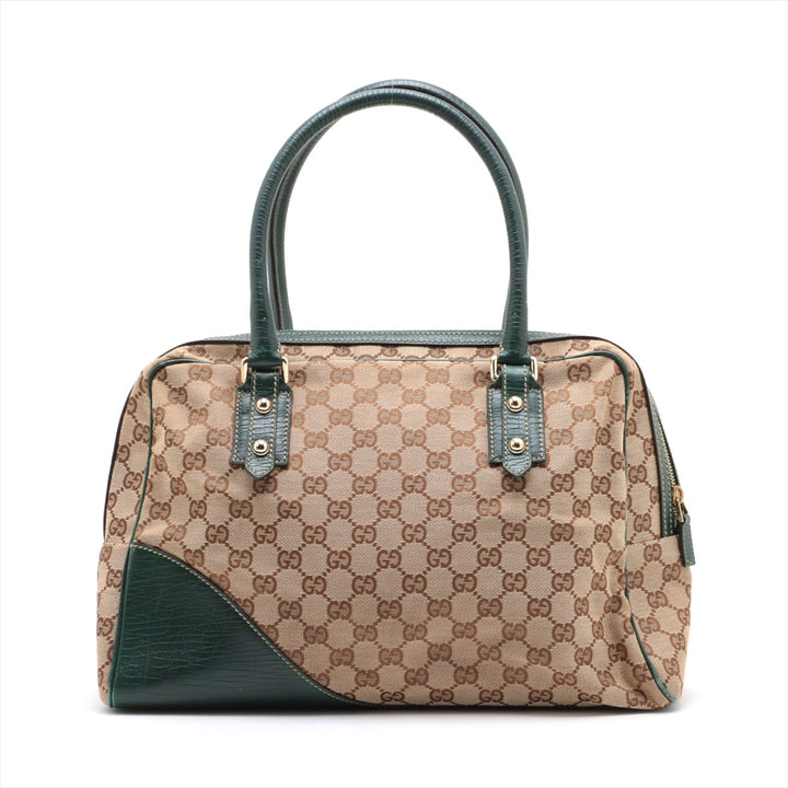 Gucci GG Canvas Green Horsebit Shoulder Bag #2151