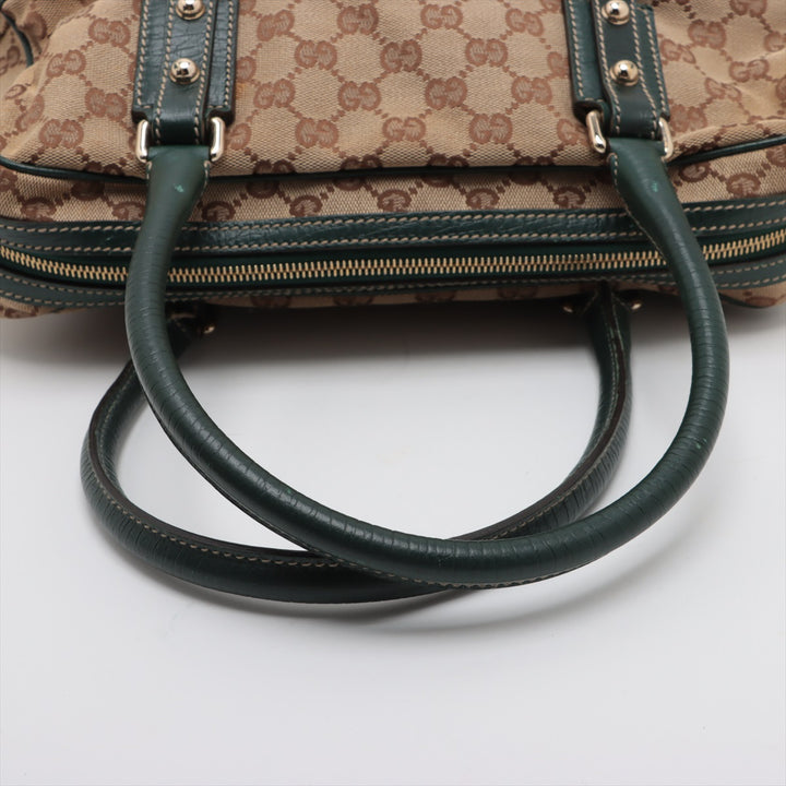 Gucci GG Canvas Green Horsebit Shoulder Bag #2151