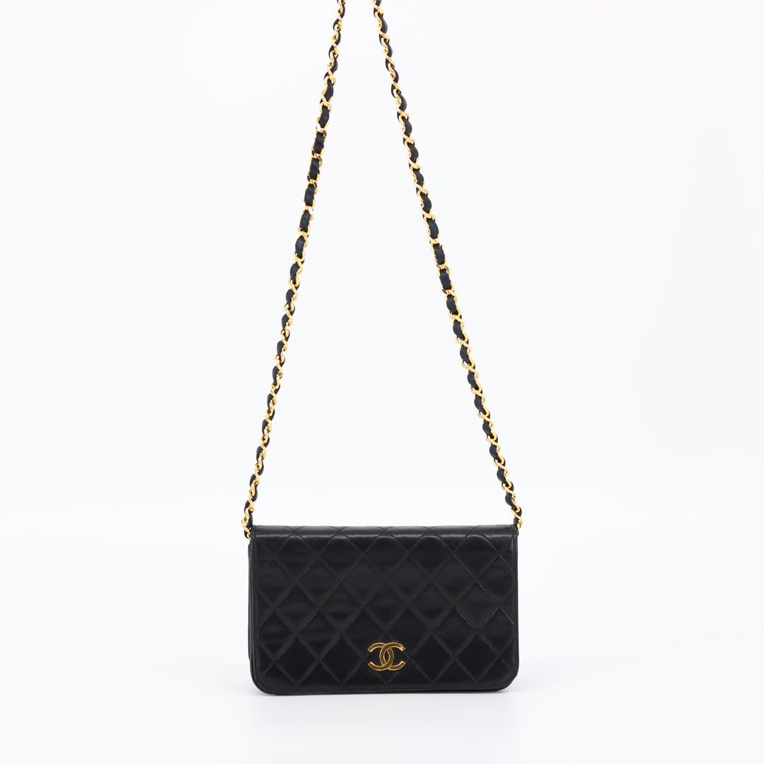 Chanel Black Quilted Lambskin Matelasse Mini Chain Bag