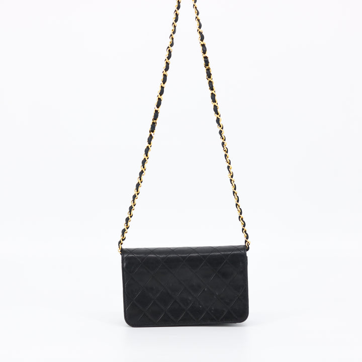 Chanel Black Quilted Lambskin Matelasse Mini Chain Bag