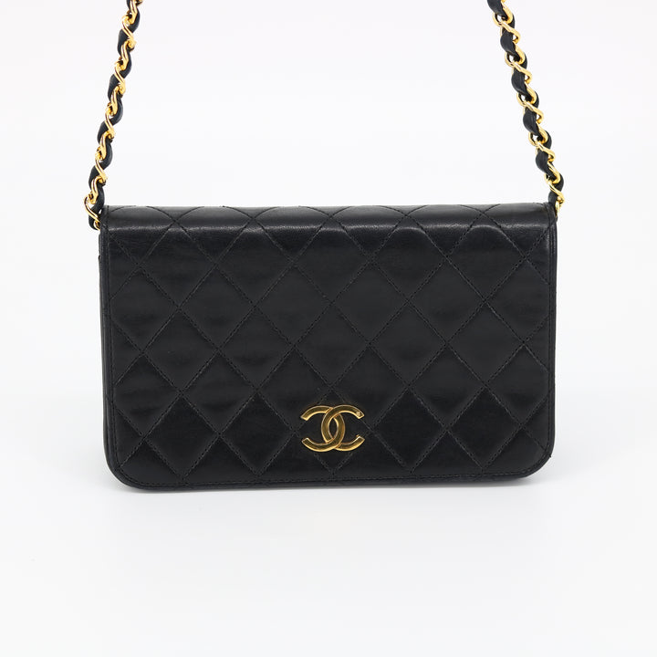 Chanel Black Quilted Lambskin Matelasse Mini Chain Bag