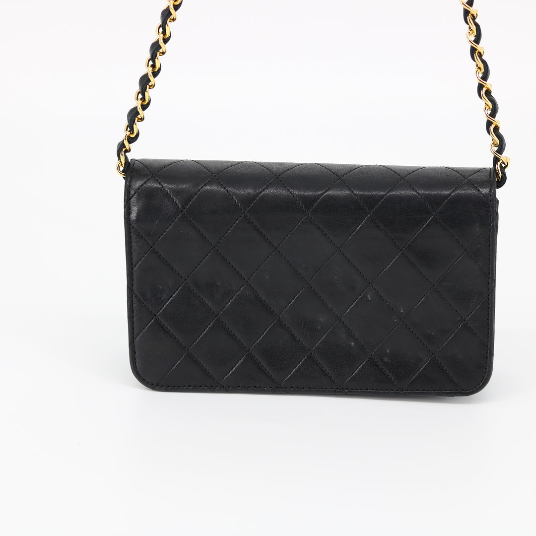 Chanel Black Quilted Lambskin Matelasse Mini Chain Bag