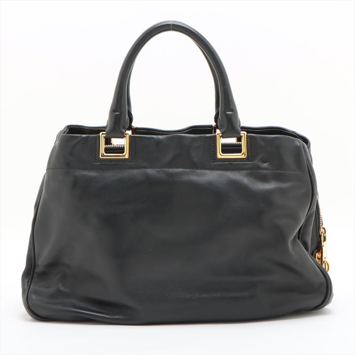 Prada Soft Calf Bow Black Tote Bag - #1937