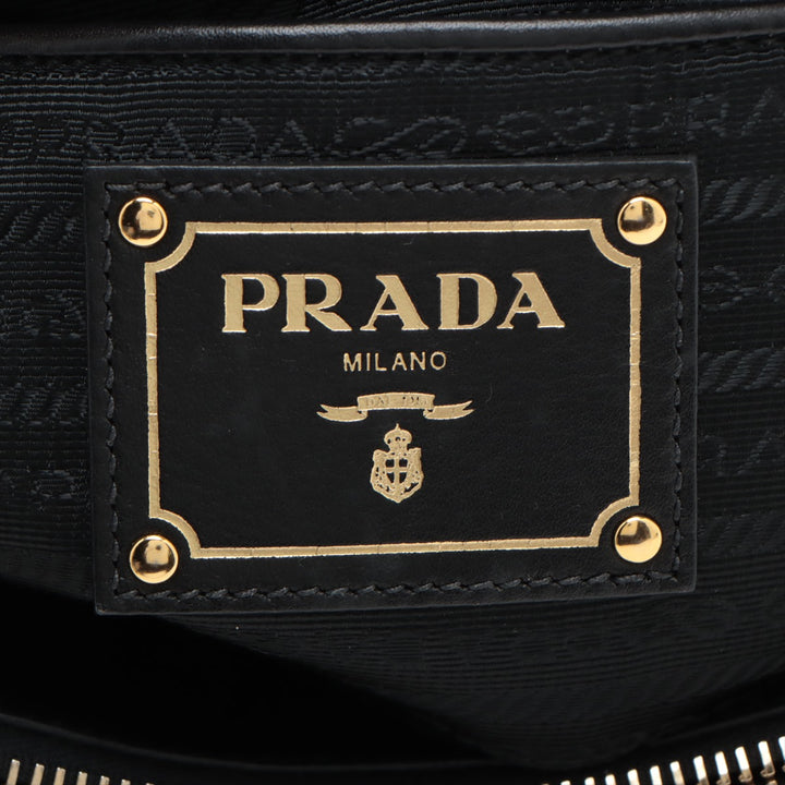 Prada Soft Calf Bow Black Tote Bag - #1937