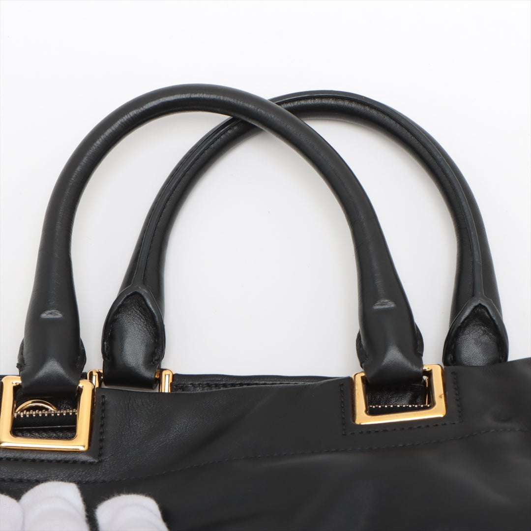 Prada Soft Calf Bow Black Tote Bag - #1937