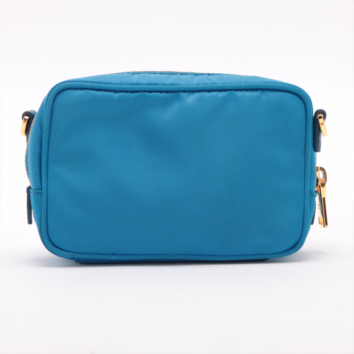 Prada Blue Nylon Tessuto Mini Bow Crossbody Bag #1934