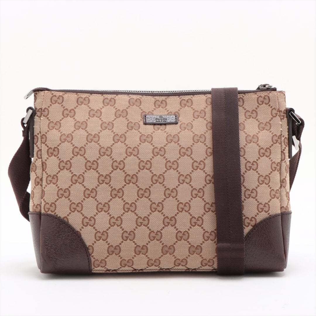 Gucci GG Canvas Shoulder Bag Beige / Brown #2159