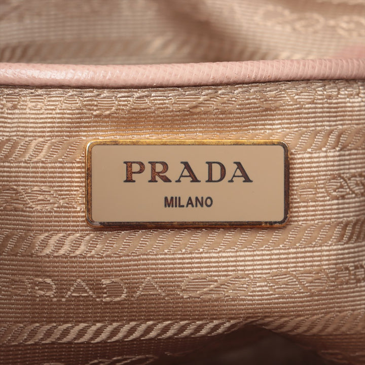 Prada Saffiano Leather 2 Way Handbag Pink #2213