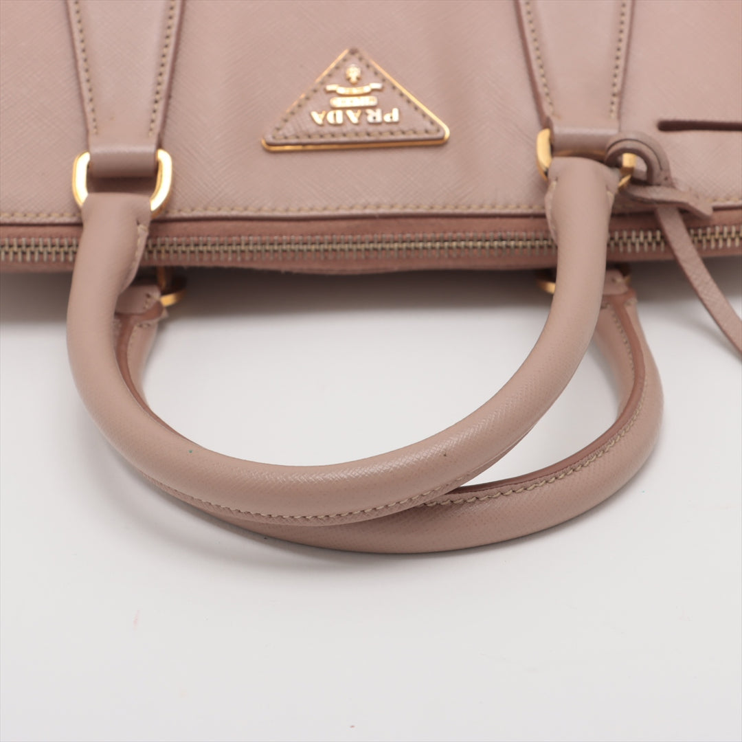 Prada Saffiano Leather 2 Way Handbag Pink #2213