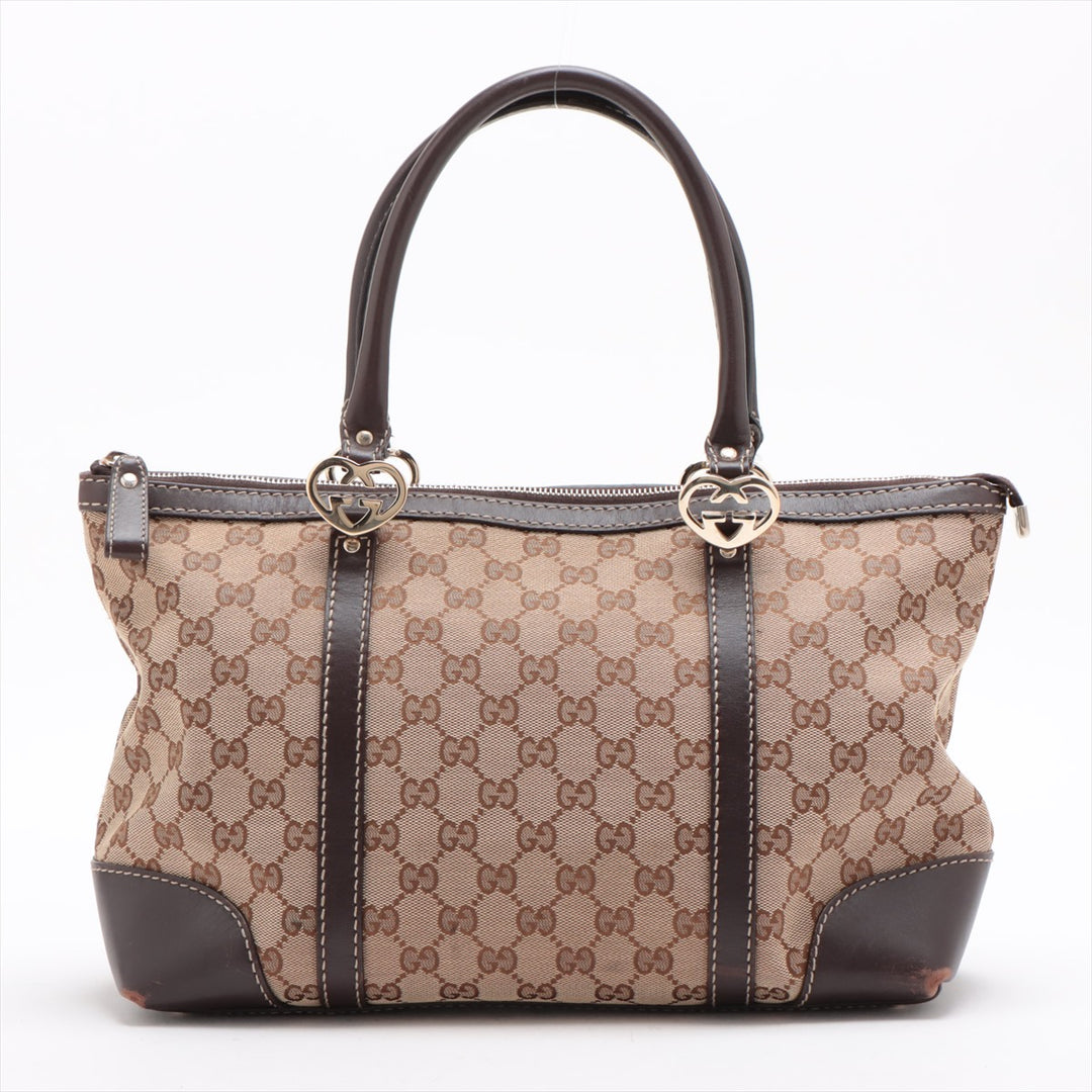 Gucci GG Canvas Canvas &amp; Leather Shoulder bag Beige #2212