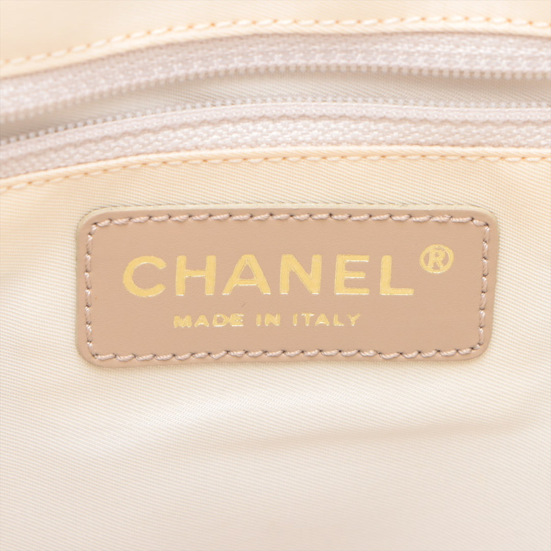 Chanel New Travel Line Nylon &amp; Leather Tote bag Beige Gold Metal Fittings 10249875  #2447